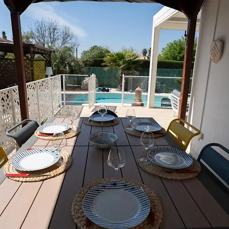 Villa T4bis Climatisee Avec Piscine Privee Et Wifi Vias